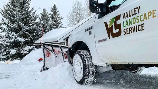 Valley Landscape Service removing snow